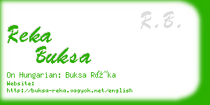 reka buksa business card